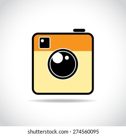 Trendy camera icon, vector illustration