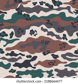 Trendy camouflage leopard vector seamless modern pattern, street background. Disguise