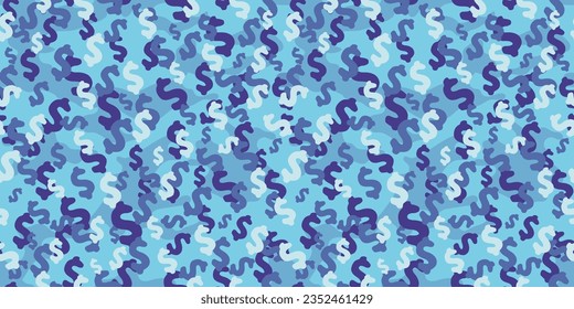 Trendy camouflage military pattern with dollar sign. Vector camouflage pattern for clothing design.