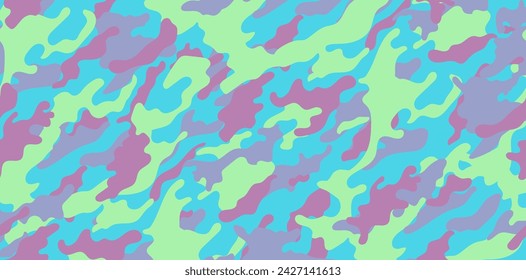 Trendy camouflage military pattern. Vector camouflage pattern for clothing design.
