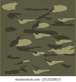 Trendy camouflage military pattern. Vector camouflage pattern for clothing design. Camouflage texture seamless pattern with grid.