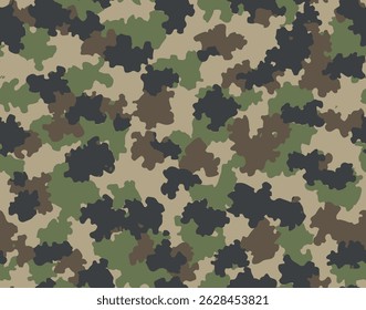 Trendy camouflage military pattern. Vector camouflage pattern for clothing design. Abstract vector camouflage background. Seamless pattern