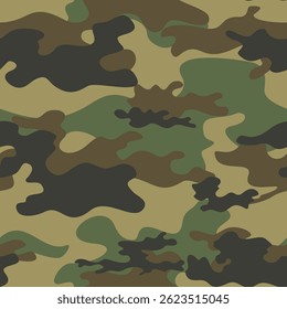 trendy camouflage pattern repeat, military background vector texture