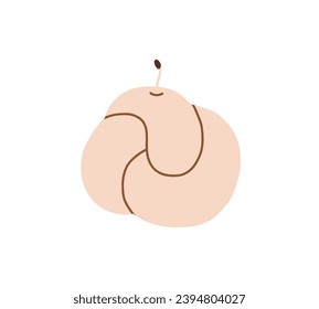 Trendy candle. Modern scented cozy hygge candle for home interior decor. Vector illustration in flat style