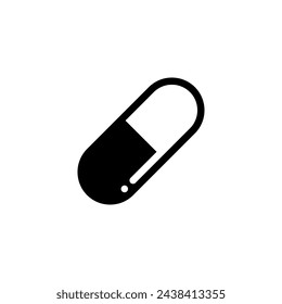 Trendy Capsule Medicine Medical Icon Vector Template