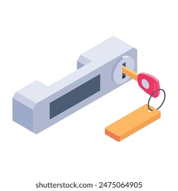 Trendy Car Service Isometric Icons
