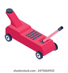 Trendy Car Service Isometric Icons
