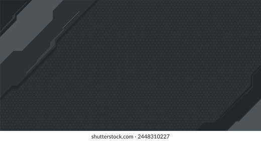 Carbono oscuro Abstractas de moda Tecnología Futurista Cyber Gaming Vector geométrico de fondo de arte