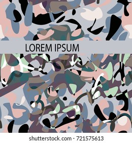 ?olorful trendy card with geometric shapes. Vector illustration. Lorem ipsum