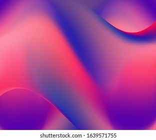 Trendy card with vivid gradient on light background. Digital glowing effect. Vivid gradient. Trendy cover design. Glowing neon light. Summer holographic background. Vector neon background.