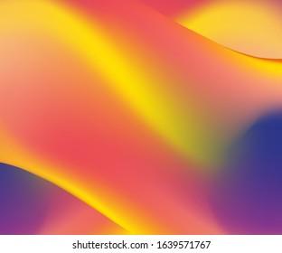 Trendy card with vivid gradient on light background. Digital glowing effect. Vivid gradient. Trendy cover design. Glowing neon light. Summer holographic background. Vector neon background.