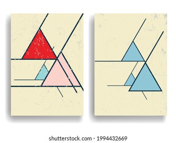 Trendy cards design . Minimal modern style . Geometric pattern . Motion wallpaper element. For web and mobile app, paper art , brochure , poster, booklet