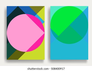 Trendy cards design . Minimal modern style . Geometric pattern .