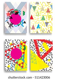 Trendy cards design . Minimal modern style . Geometric pattern . Motion wallpaper element. For web and mobile app, paper art , brochure , poster, booklet