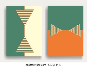 Trendy cards design . Minimal modern style . Geometric pattern . Motion wallpaper element. For web and mobile app, paper art , brochure , poster, booklet