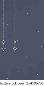 Diseño de Fondo de pantalla de Vector de fondo de las historias móviles celestiales astrológicas del cielo nocturno