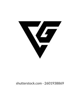 Trendy CG or GC Monogram Stylish  Modern Letter mark Design