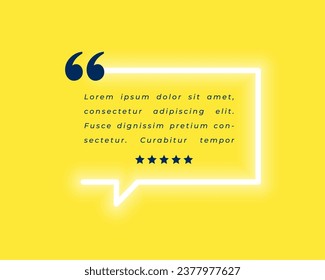 trendy chat bubble testimonial template with star rating design vector 