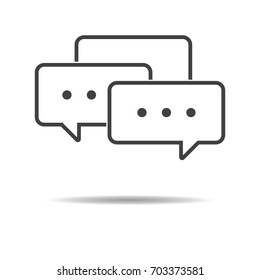 Trendy chat icon - simple flat design isolated on white background, vector