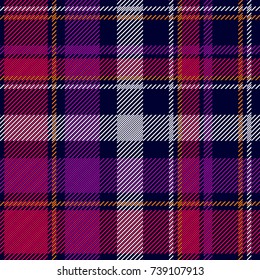 Trendy checkered print. Seamless vector pattern with checkers and stripes. Hipster fashion collection. Textile design for shirts, dresses, plaids, napkins, tablecloth. Blue, red, purple.
