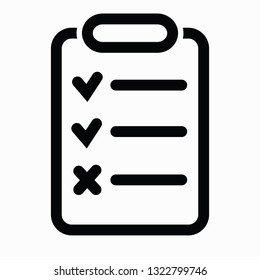 Trendy Checklist icon vector