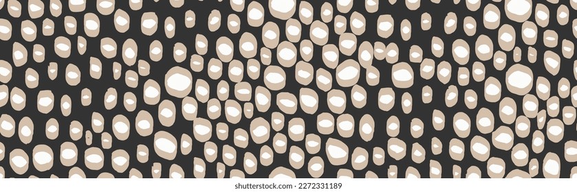 trendy and chic minimalist boho seamless pattern with hand drawn dots in mid century style in an earthy palette. Modern abstract aesthetic background with trendy design for wallpaper, wrapping paper
