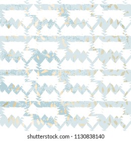 Trendy Chic Pastel colored background with Gold Foil shapes and painted christmas tree silhouettes. Abstract unusual textures for wallpaper, greeting cards, headers, decoration elements. Vector
