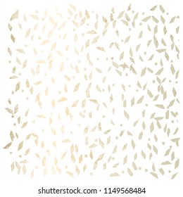 Trendy Chic Pastel colored background with Gold Foil geometric shapes. Abstract unusual textures for wallpaper, wedding invitation cards, business cards, fashion headers, decoration elements. Vector