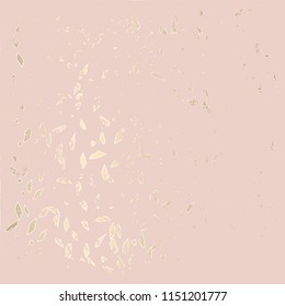 Trendy Chic Pastel colored background with Gold Foil geometric shapes. Abstract unusual textures for wallpaper, wedding invitation cards, business cards, fashion headers, decoration elements. Vector
