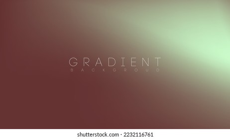 Trendy chocolate and green modern gradient background. Soft gradient backdrop with place for text. Vector illustration for your graphic design