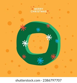 Trendy Christmas and New Year greeting card. Vector illustration concepts for graphic and web design, social media banner, marketing material with cartoon Santa on bench.