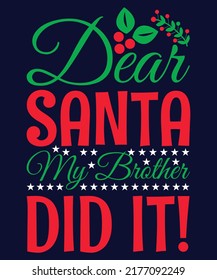 Trendy Christmas Quotes T-shirt Design