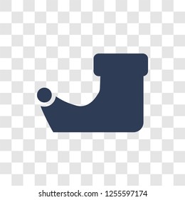 Trendy christmas shoe logo concept on transparent background from Christmas collection
