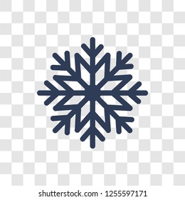 Concepto del logo del copo de nieve de Navidad moderno sobre fondo transparente de la colección de Navidad