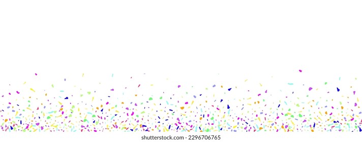 Trendy Circle Effect Vector White Panoramic Background. Spectacular Celebration Sand Backdrop. Colorful Fraction Top Postcard. Acid Round Festive Wallpaper.