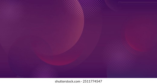 Fondo de estilo de efecto brillante Trendy Circle. Fondo de Vector geométrico Abstractas minimalista. Gradaciones suaves de color púrpura