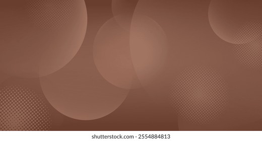 Trendy Circle glowing effect style background. Mocha Mousse background, color of the year 2025. Minimalist Abstract geometric vector backdrop