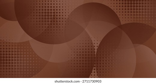 Trendy Circle glowing effect style background. Mocha Mousse background, color of the year 2025. Minimalist Abstract geometric vector backdrop