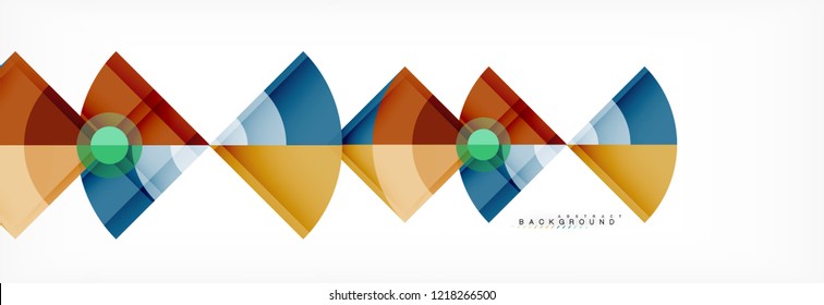 Trendy circles composition geometric background, vector design