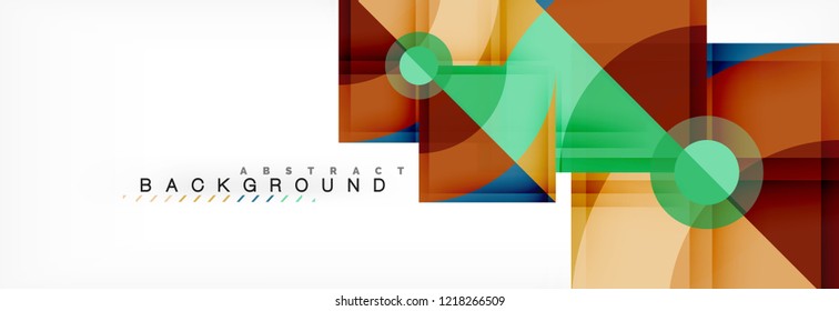 Trendy circles composition geometric background, vector design