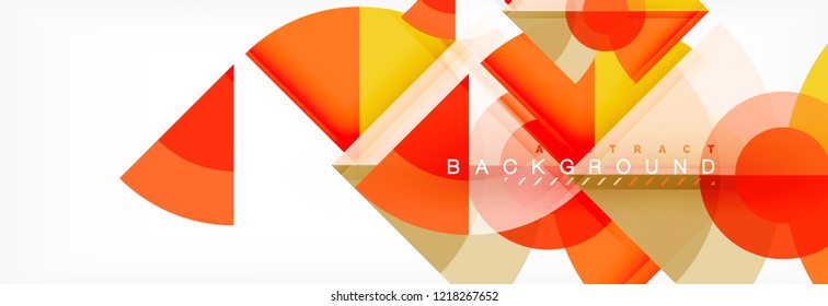 Trendy circles composition geometric background, vector design
