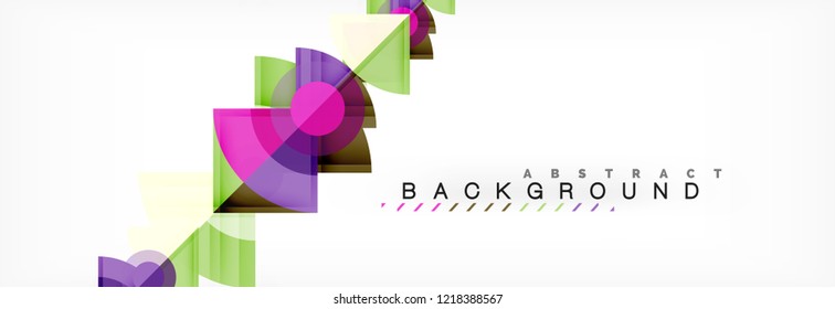 Trendy circles composition geometric background, vector design