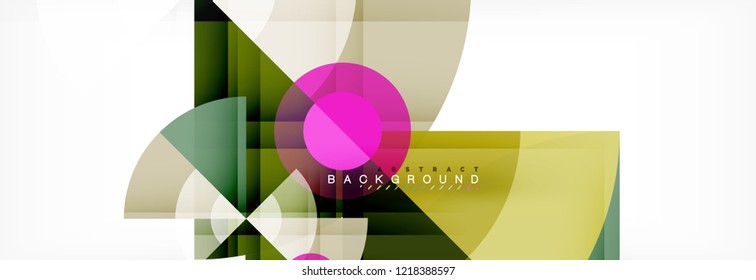 Composición de círculos de moda fondo geométrico, diseño vectorial
