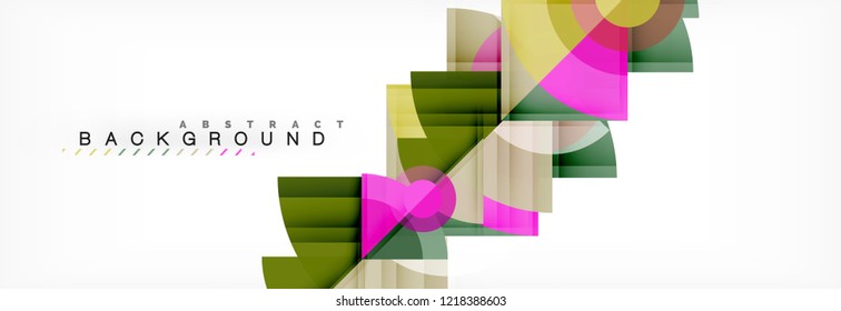 Composición de círculos de moda fondo geométrico, diseño vectorial