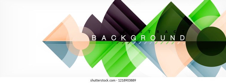 Trendy circles composition geometric background, vector design