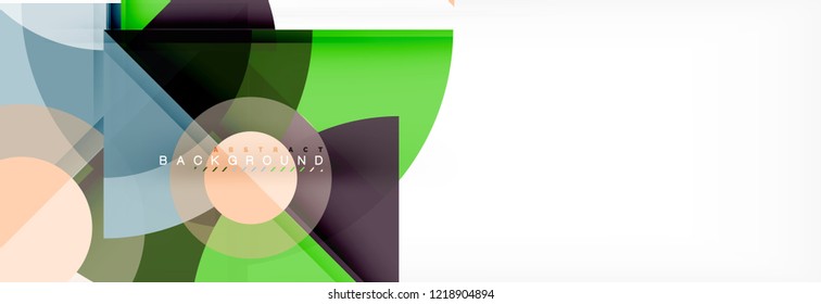 Composición de círculos de moda fondo geométrico, diseño vectorial