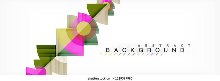 Composición de círculos de moda fondo geométrico, diseño vectorial
