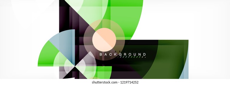 Composición de círculos de moda fondo geométrico, diseño vectorial