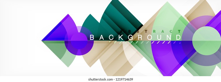 Trendy circles composition geometric background, vector design