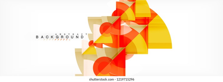Trendy circles composition geometric background, vector design